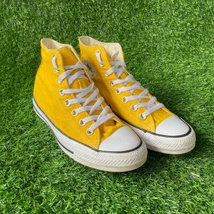 Converse Chuck Taylor High Top All Star Sneakers Yellow Men 7 Women 9